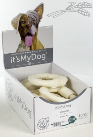 it's My Dog Rawhide Donut Wit per showdoos van 8 stuks