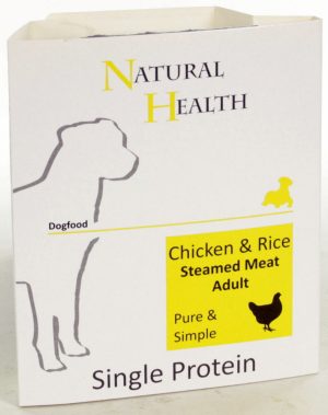NH Dog Steamed P&S Chicken & Rice per tray van 7