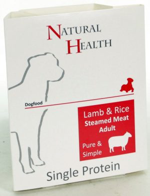 NH Dog Steamed P&S Lamb & Rice per tray van 7