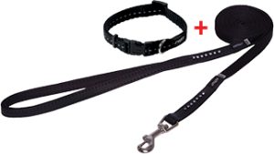 Lapz Luna LangeLijn M Zwart+Gratis Halsband